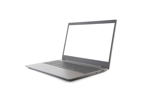 istock Laptop isolated on white background with clipping path 1372792543