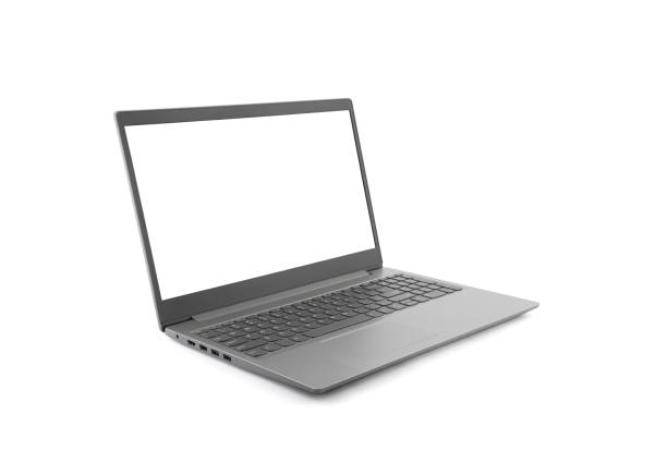 istock Laptop isolated on white background with clipping path 1372792627