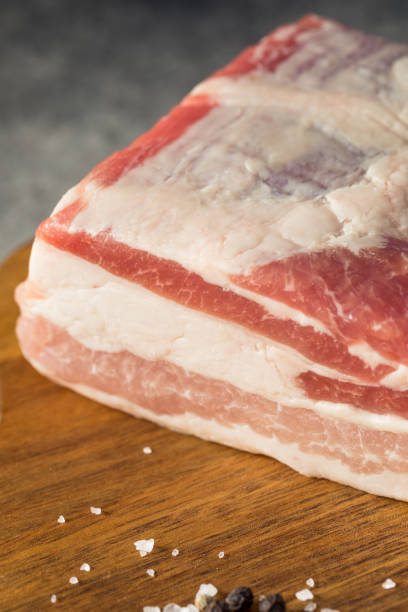 istock Raw Red Organic Pork Belly 1372803457