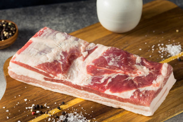 istock Raw Red Organic Pork Belly 1372803464