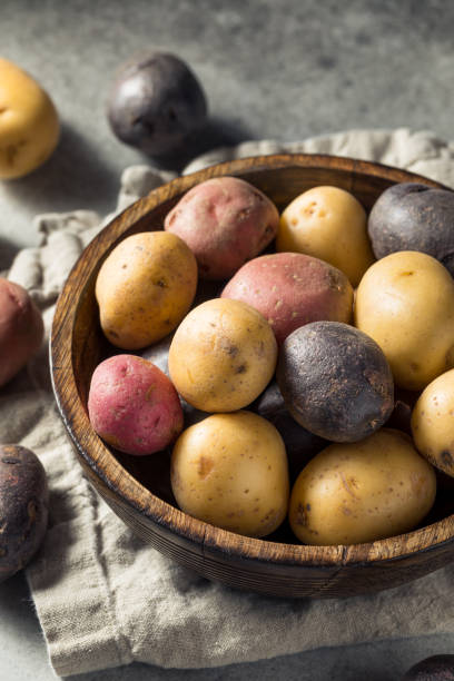istock Raw Organic Baby Potatoes 1372804276