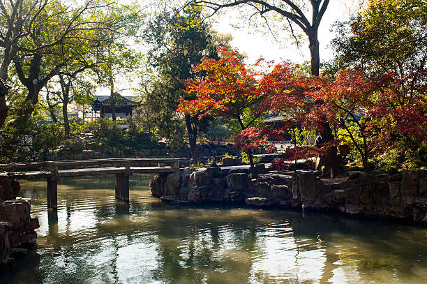 istock Chinese style garden in Autumn 137280894