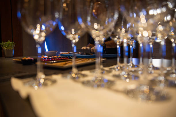 Wineglasses at the bar