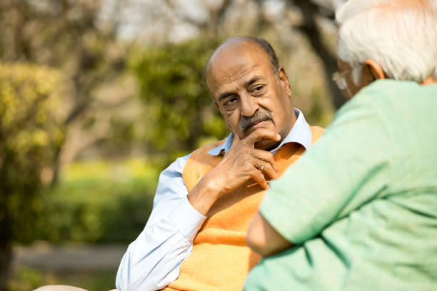 istock Thoughtful senior men at park 1372809522