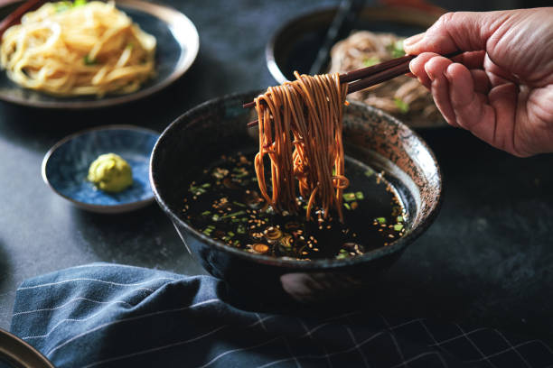 istock Zaru Soba Noodles with Soy Sauce Dip 1372815624