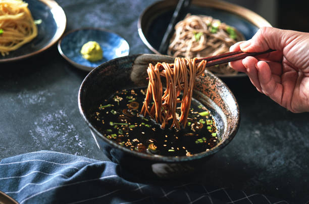 istock Zaru Soba Noodles with Soy Sauce Dip 1372815648