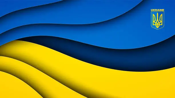 Vector illustration of Flag of Ukraine