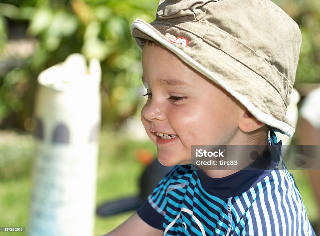 Criança pequena em remar pool sorridente - Royalty-free 2-3 Anos Foto de stock