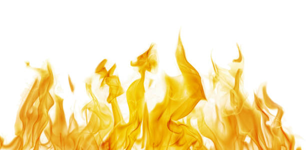 istock orange flame stripe with hot sparks isolated on white 1372830130