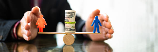 istock Equal Gender Seesaw Balance 1372833351