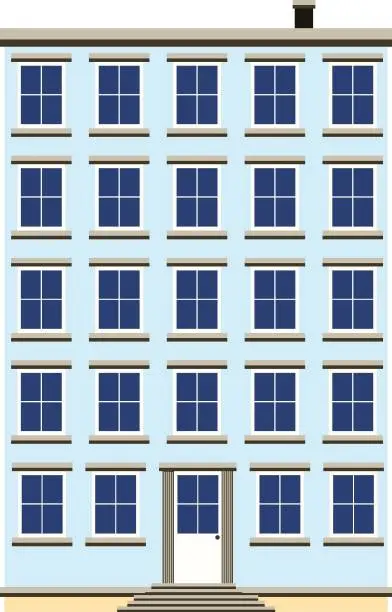 Vector illustration of town flat House vector colorful flat style icon