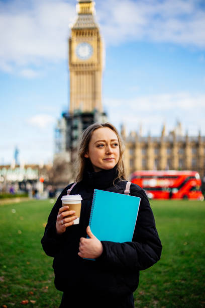 istock Happy female student in London 1372835656