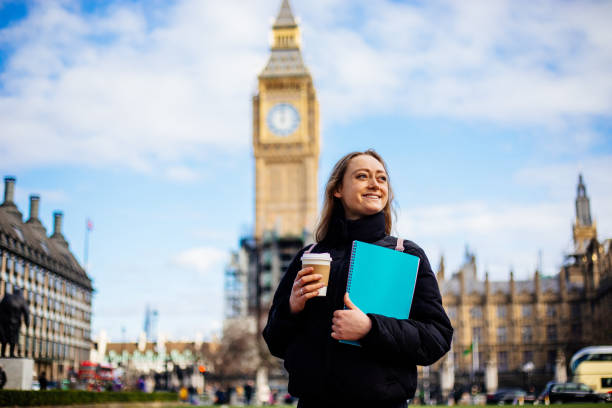 istock Happy female student in London 1372835674