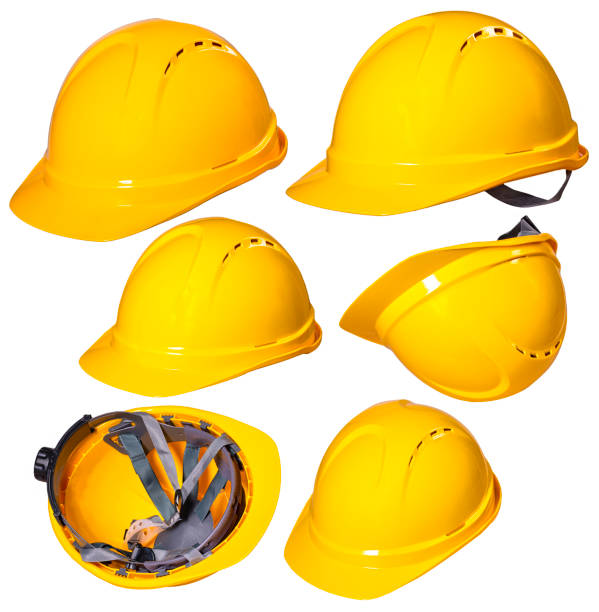 istock Work helmet for personal protection at the construction site. 1372840494