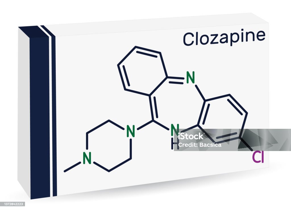 Clozapinmolekül Es Ist Dibenzodiazepin Atypisches Antipsychotikum