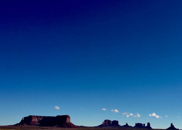 Monument Valley at dawn, Monument Valley Navajo Tribal Park stock photo