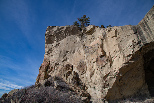 Massive rock formations in Pictograph State Park in Montana near Billings in the United States of America (USA). John Morrison Photographer