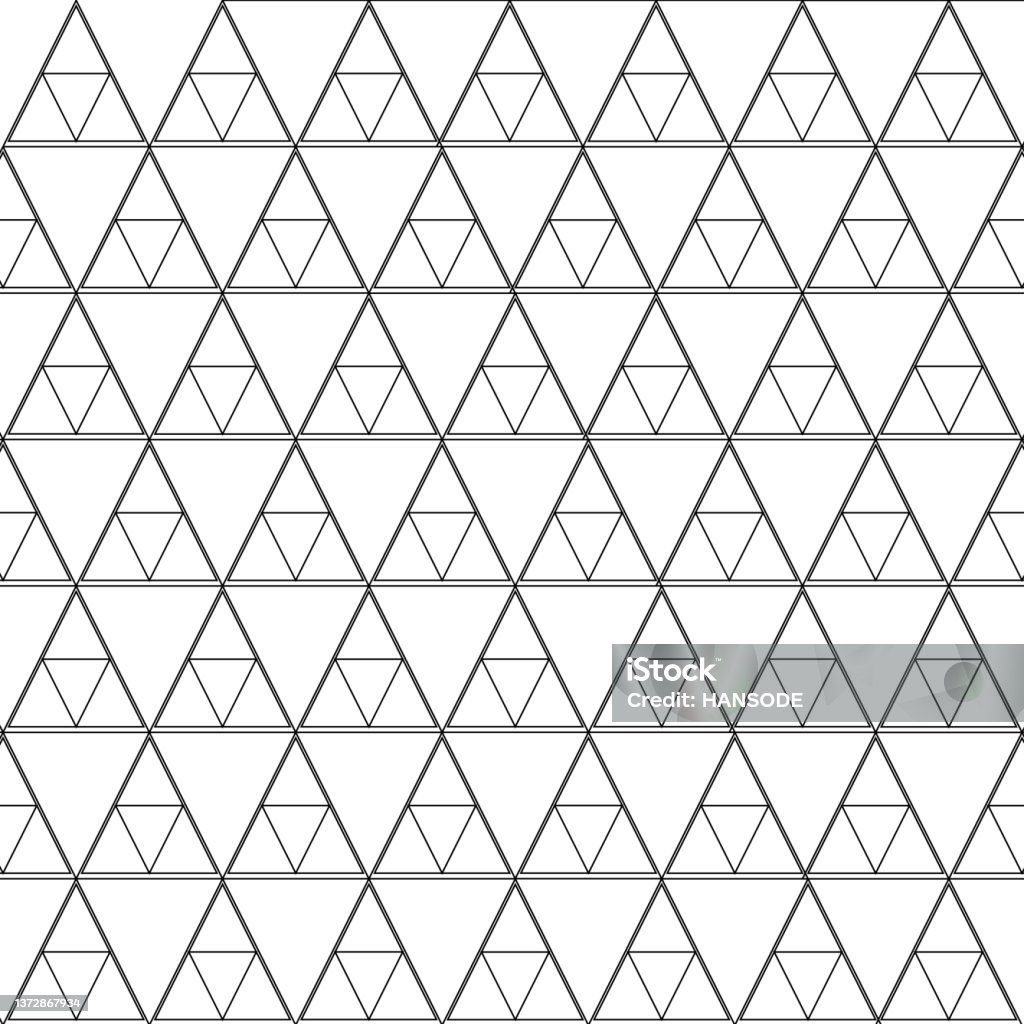 Triangle Pattern In Geometry Geometric Pattern With Only Triangles Stock Illustration - Download ...