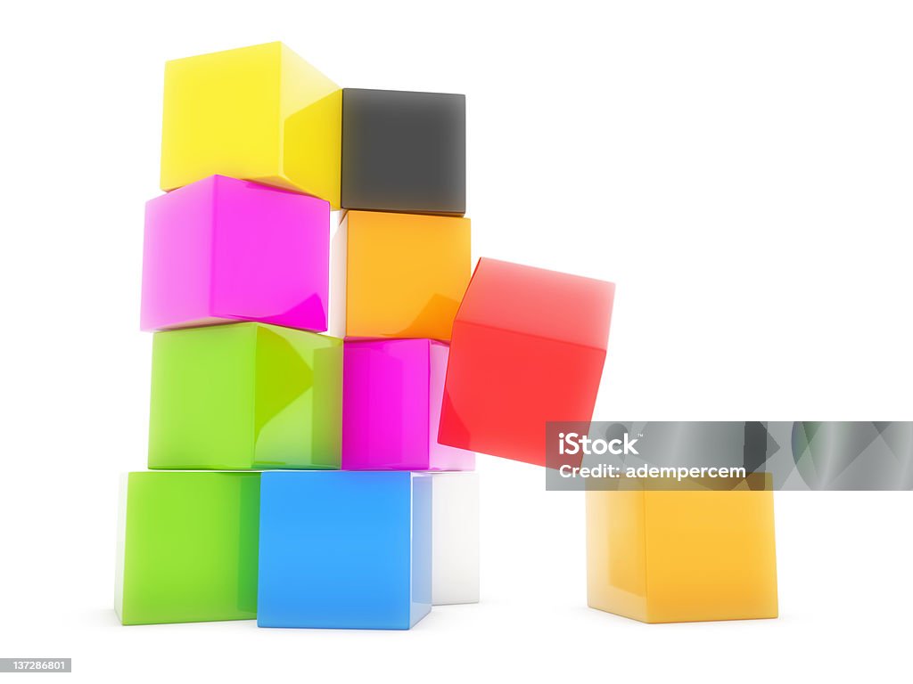 색상화 블록 - 로열티 프리 떨어짐 스톡 사진
