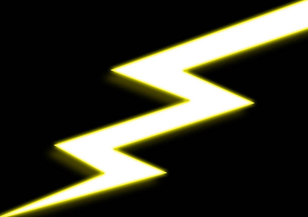 istock Illustration of abstract thunder shining in yellow 1372874994