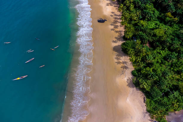 istock Colorful sea beach at Atlantic 1372884107