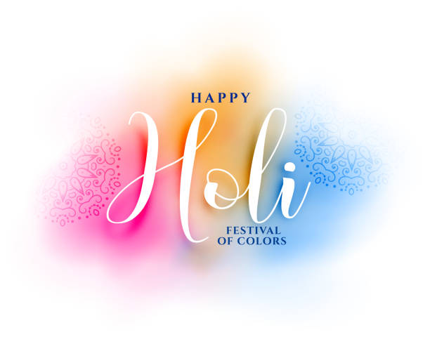 colorful gulaal for holi festival of colors greeting colorful gulaal for holi festival of colors greeting holi stock illustrations