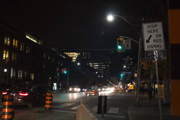 istock Cycling in night streets in Toronto 1372886838