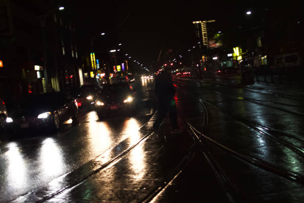 istock Cycling in night streets in Toronto 1372886847