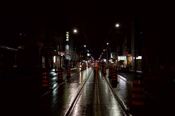 istock Cycling in night streets in Toronto 1372886950
