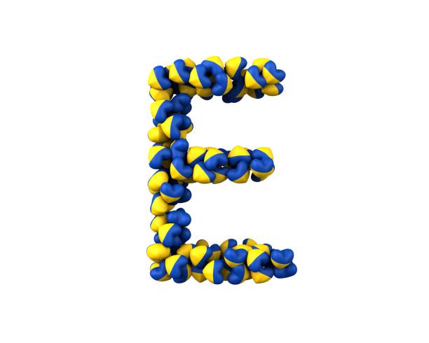 istock Ukraine Heart Themed Font Letter E 1372888452