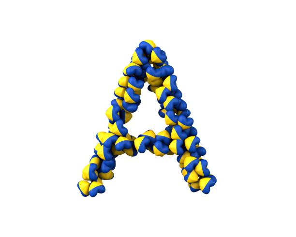 istock Ukraine Heart Themed Font Letter A 1372888510