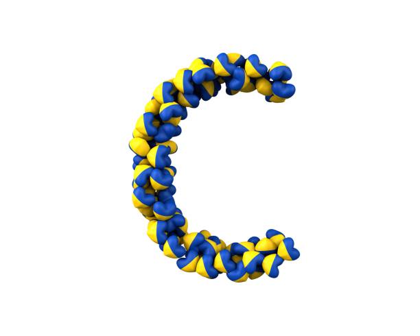 istock Ukraine Heart Themed Font Letter C 1372888517