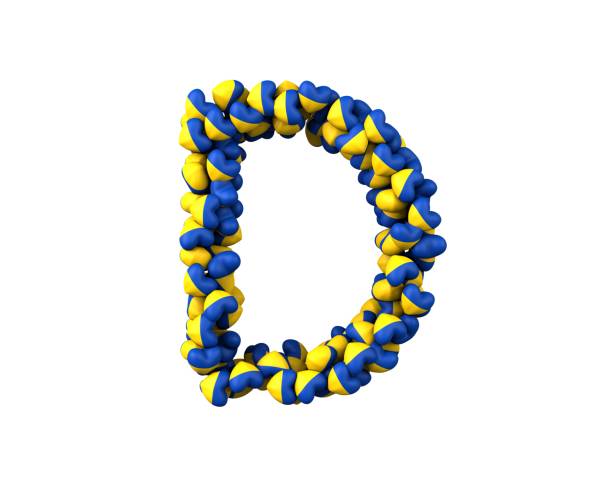 istock Ukraine Heart Themed Font Letter D 1372888518
