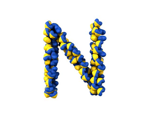 istock Ukraine Heart Themed Font Letter N 1372888547