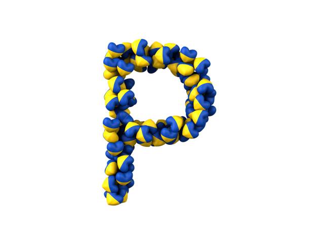 istock Ukraine Heart Themed Font Letter P 1372888555