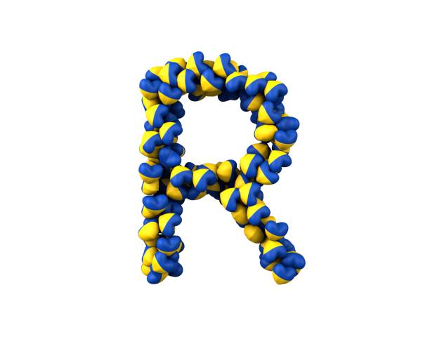 istock Ukraine Heart Themed Font Letter R 1372888563
