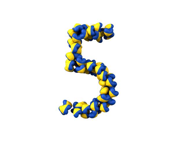 istock Ukraine Heart Themed Font Number 5 1372888622