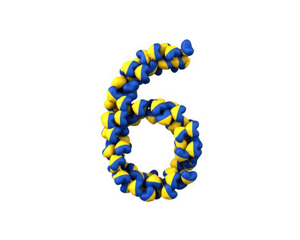 istock Ukraine Heart Themed Font Number 6 1372888632