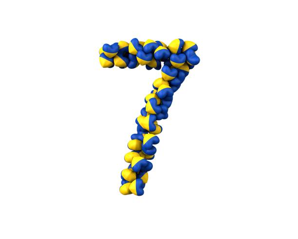 Ukraine Heart Themed Font Number 7