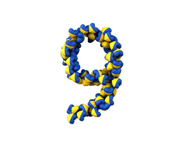 Ukraine Heart Themed Font Number 9