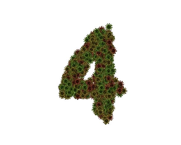 istock Virus Themed Font Number 4 1372891970