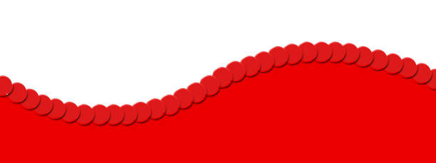 istock Abstract background of waveform with overlapping red circles 1372894419