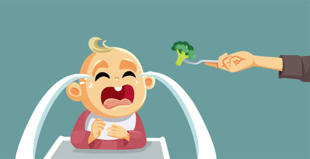 Refusing Food Visual 40+ Baby Refusing Food Stock Illustrations, Royalty-Free Vector ...