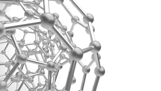 abstract background Nanotechnology shapes, future materials, carbon materials,3d rendering
