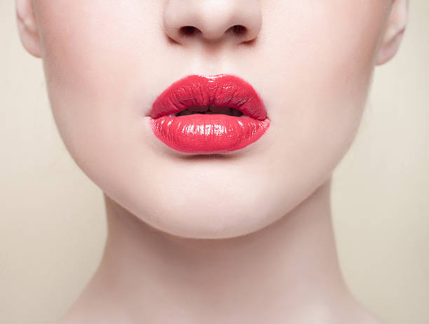 istock red lips, close-up portrait 137289584