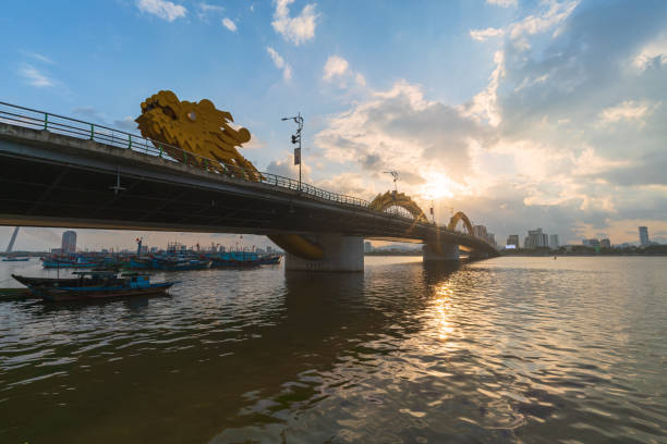 istock Dragon bridge in Da Nang city 1372900054