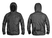 Ultra-Light Rainproof Windbreaker Jacket isolated on white with clipping path