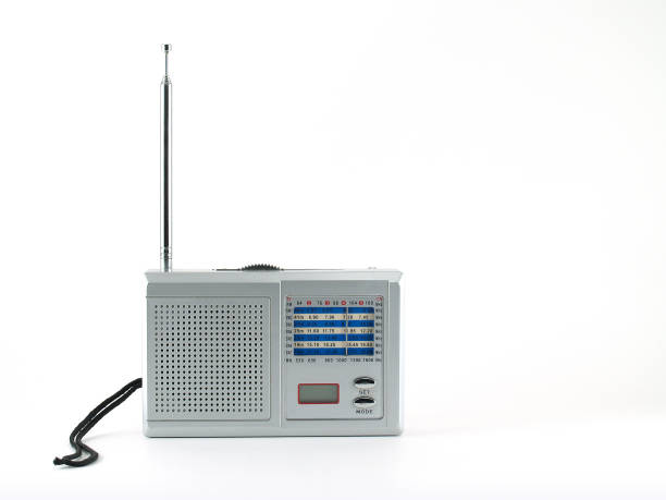 istock gray portable retro radio isolated on white background 1372909968