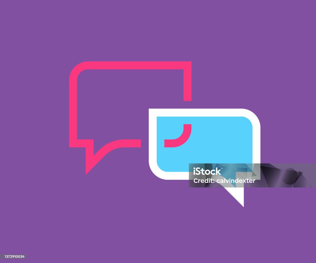 Online Messaging Concept Design Striking Colors Stock Illustration ...
