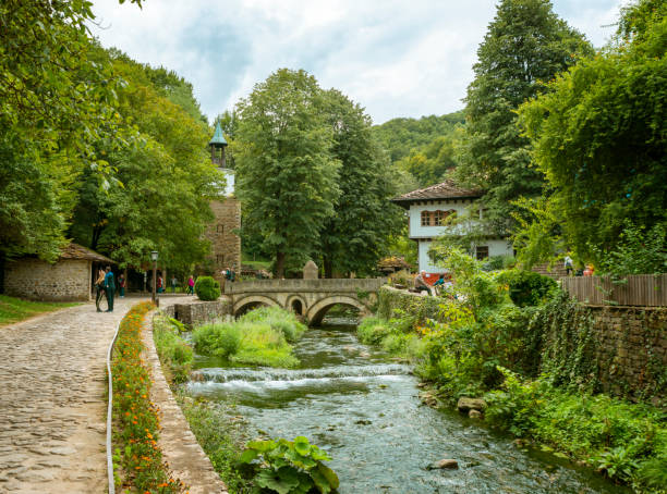 Etar, Bulgaria - September 9, 2021:  Architectural Ethnographic Complex Etar near town of Gabrovo, Bulgaria.